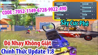 Show Full "Độ Nhạy Ghìm Tâm Không Giật" Chính Thức Update 1.8 | Sấy Xa Cực Phê | PUBG Mobile