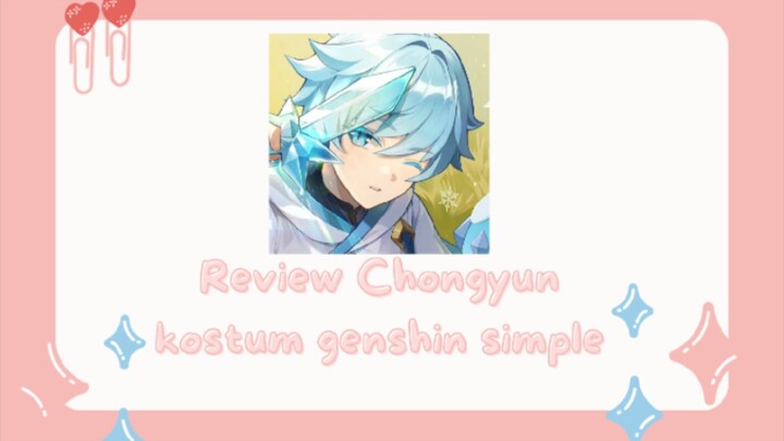 Chongyun review Costume Genshin Impact// Costume Murah