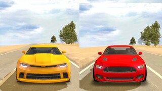 Chevrolet Camaro VS Ford Mustang on Santorini Driving School Sim