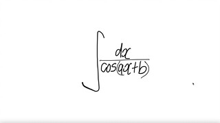 trig integral ∫1/cos(ax+b) dx