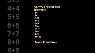 90’s Filipino Kids Math Song