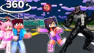 APHMAU saving Friends from VENOM in Minecraft 360°