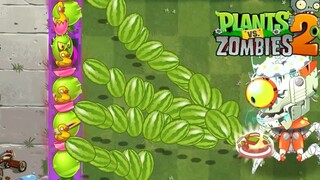 PvZ 2 融合 - 导向蓟使用其他植物的子弹对战未来僵王