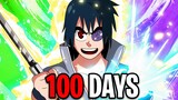 Spending 100 Days As Sasuke In Shindo Life (Roblox)