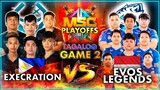 KIELVJ TINRY ANG ALDOUS? / Execration vs Evos Legends (Game 2 | BO3) / MSC 2021 PLAYOFFS DAY 1