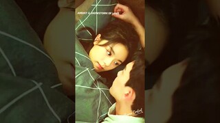 She is in his bed😍Cute Couple | Bed Scene #amidstasnowstormoflove #leowu #zhaojinmai #cdrama #shorts