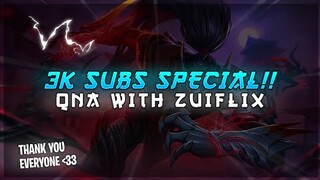 3K Subscribersss!! QnA with Zuiflix 🔥 | Thank you Everyone! ❤️