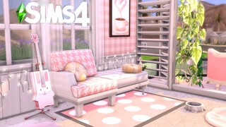 The Sims 4】Quick Build┆ "Pink Girl's Heart Cabin" di Musim Semi 30x20 NOCC