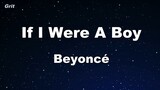 If I Were A Boy  Beyoncé Karaoke With Guide Melody Instrumental