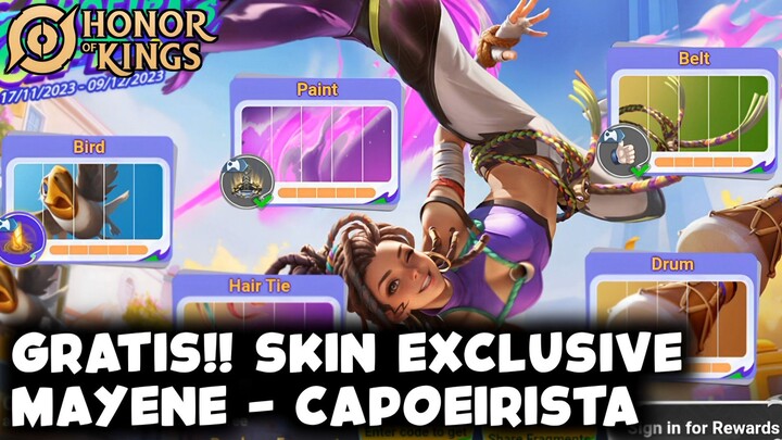 GRATIS!! SKIN EXCLUSIVE BRAZIL SERVER "MAYENE - CAPOEIRISTA" | HONOR OF KINGS