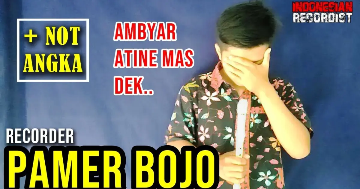 Not Angka PAMER BOJO | Recorder Cover Indonesia - Bstation