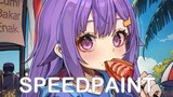 Speedpaint | Ika Gayou Eating Ikayaki or Grilled Squid ( Clip Studio Paint )