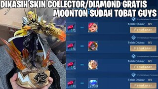 DIKASIH SKIN COLLECTOR DAN DIAMOND GRATIS + PATUNG ROGER M3 SAMA PAPI MOONTON! MOBILE LEGENDS