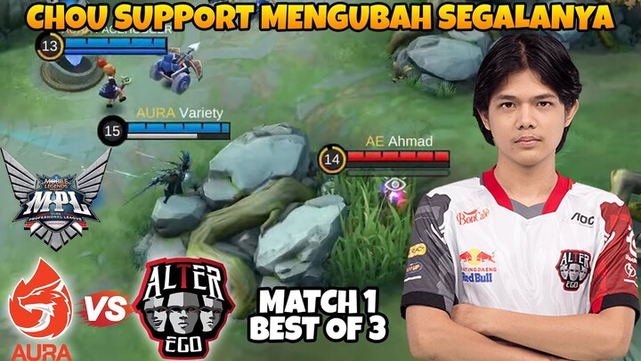 CHOU SUPPORT KELUAR DI MPL!! 1 MOMENT MENGUBAH SEGALANYA!! AE VS AURA MATCH 1