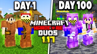 we survived 100 days in 1.17 Duos Hardcore Minecraft...