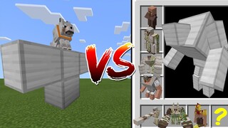 The Wolf Golem vs Villagers and Iron Golems