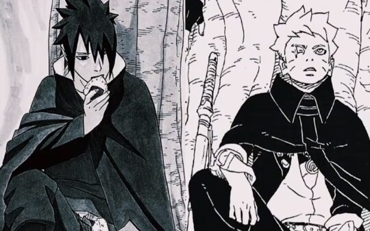 Homeless Boruto only rests where Sasuke is.