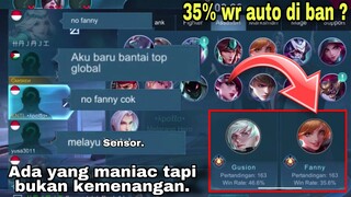 Ngaku Baru Bant4i Top Global! Reaksi Team Liat Fanny Winrate 35% Auto Di Ban? Prank