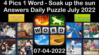 4 Pics 1 Word - Soak up the sun - 04 July 2022 - Answer Daily Puzzle + Bonus Puzzle