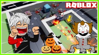 PERAYAAN HALOWEEN DIKEJAR PENNYWISE MALAH BANGUN TOWER DEFENCE !!! ROBLOX MIKOCIL