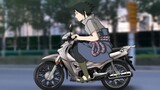 Riding my beloved motorcycle~~