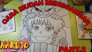cara mudah menggambar anime Naruto part.2