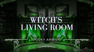 Witch's Living Room | 30 mins Fireplace Sound With Spooky Ambience