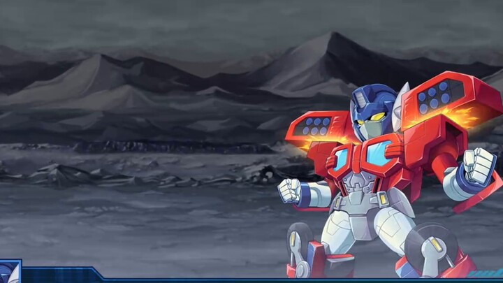 Mecha-style battle animation, Transformers Autobots, Flame Optimus Prime - Early Stage