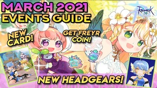 RAGNAROK MARCH 2021 EVENTS GUIDE ~ New Card & Headgears + Get Freyr Coin!