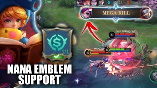 Nana Emblem Support!! Salah Emblem Tapi Tetap Mendominasi!! Gameplay Nana - Mobile Legends