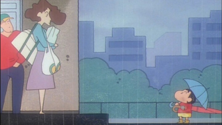 [Crayon Shin-chan] Adegan terkenal: Menjemput seseorang di hari hujan (Nuan Nan Shin-chan)