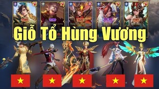 Tự hào Biệt đội skin Việt Nam xuất hiện ngày Giỗ Tổ Hùng Vương - Đối đầu team cực khủng Bò đi rừng