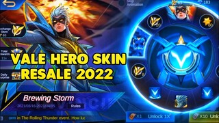 VALE HERO SKIN 'BLIZZARD STORM' RESALE RELEASE DATE 2022 || VALE BREWING STORM EVENT MOBILE LEGENDS