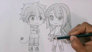 MENGGAMBAR GACHA LIFE COUPLE