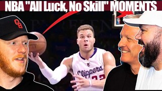 NBA "All Luck, No Skill" MOMENTS REACTION | OFFICE BLOKES REACT!!