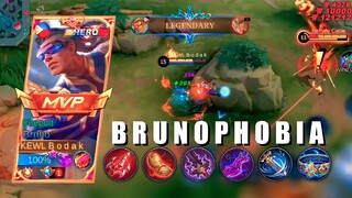 BRUNOPHOBIA ⚽ | BRUNO BEST BUILD AND EMBLEM - MLBB