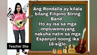 GRADE 5 MUSIC: 3rd Quarter Mga Instrumento ng Rondalla (Filipino String Band)