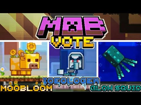 ❤️ COMO SERIAM OS 3 NOVOS MOBS NO MINECRAFT 1.17 (ICEOLOGER, MOOBLOOM, GLOW  SQUID) - Minecraft Bedrock