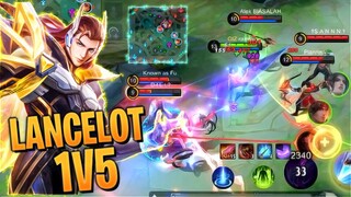 LANCELOT 1 VS 5, HARD GAME LANCELOT CARRY LATE GAME - LANCELOT FASTHAND GAMEPLAY #360