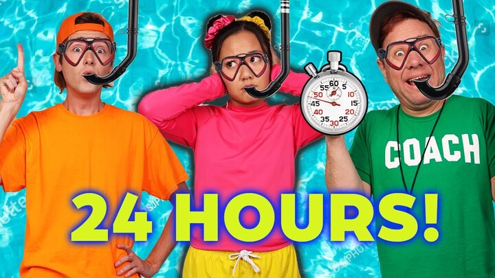 Ellie's Epic 24 Hour Swimming Pool Challenge | The Ellie Sparkles Show