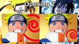 Naruto - Opening 2 Comparison - Versions 1-2 (HD - 60 fps)