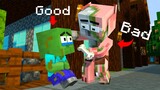Monster School: Good Strong Baby Zombie and Bad Pigman - Sad Story  | Minecraft Animation