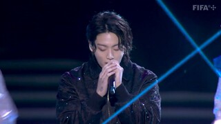 Jung Kook from BTS performs Dreamers at FIFA World Cup opening