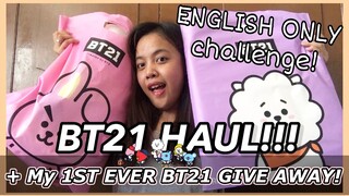 BT21 HAUL + ENGLISH ONLY CHALLENGE!!! + GIVE AWAY ( CLOSED) Philippines