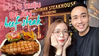 TRÒN ỦM LĂN LĂN - 10 triệu đi ăn Beef Steak | Hạnh Chee Vlog