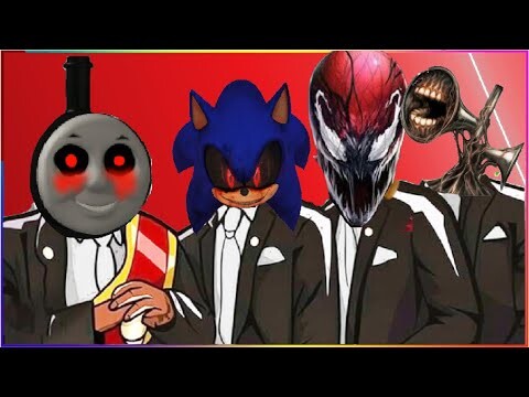 THOMAS THE TRAIN & SONIC EXE & CARNAGE & SIREN HEAD - Coffin Dance X Baby Shark COVER