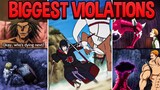 THE BIGGEST VIOLATIONS IN ANIME