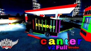 Canter v2 Full Strobo in Bussid Update v3.6.1 | Bus Simulator Indonesia Truck Mod