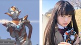 Comparison of female Ultraman before and after transformation [count comparison]