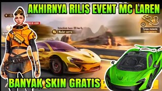 FREE FIRE!! BOCORAN EVENT GRATIS, WEAPON ROYALE BARU, EVENT MC LAREN, BUNDLE GRATIS